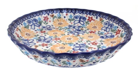 Vena Butterfly Pie Plate — Polish Pottery