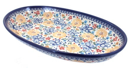 Vena Butterfly Large Serving Piece — Polish Pottery