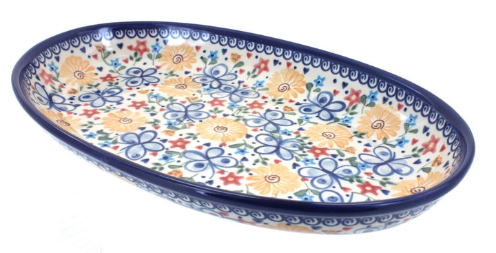 Vena Butterfly Large Serving Piece — Polish Pottery