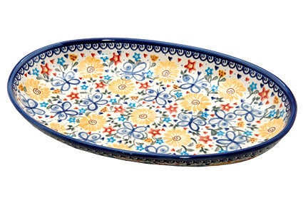 Vena Butterfly Large Serving Piece — Polish Pottery