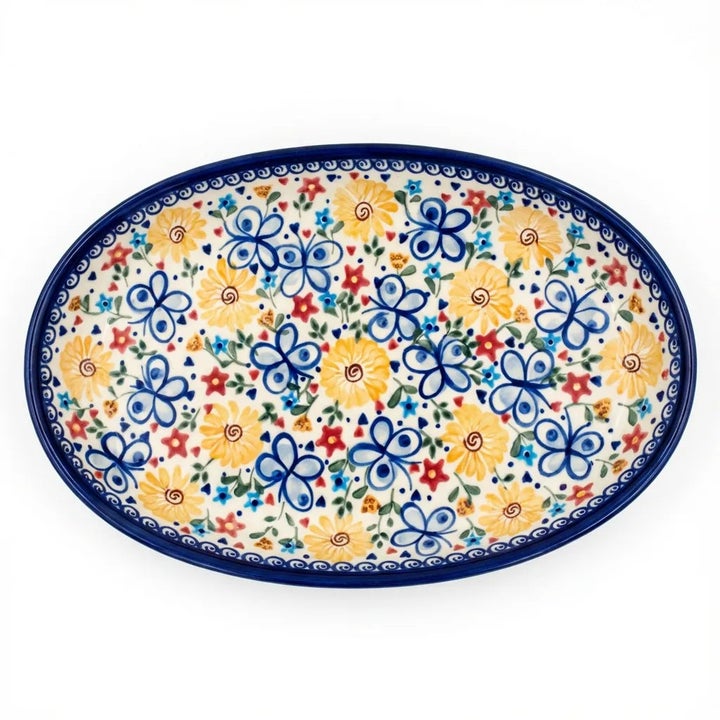 Vena Butterfly Large Serving Piece — Polish Pottery