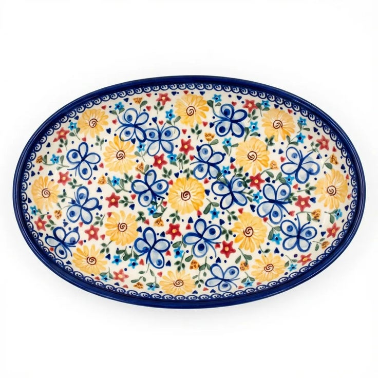 Detail image of Vena Butterfly Large Serving Piece — Polish Pottery