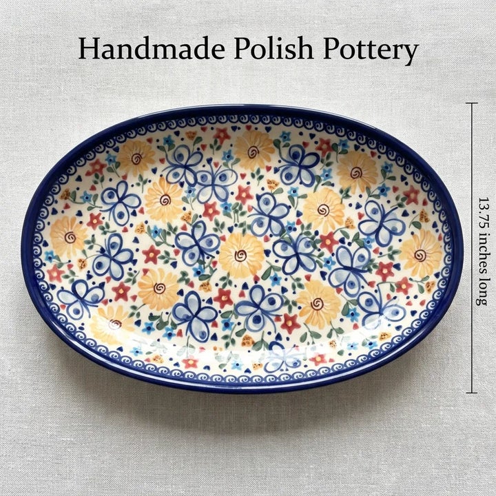 Vena Butterfly Large Serving Piece — Polish Pottery