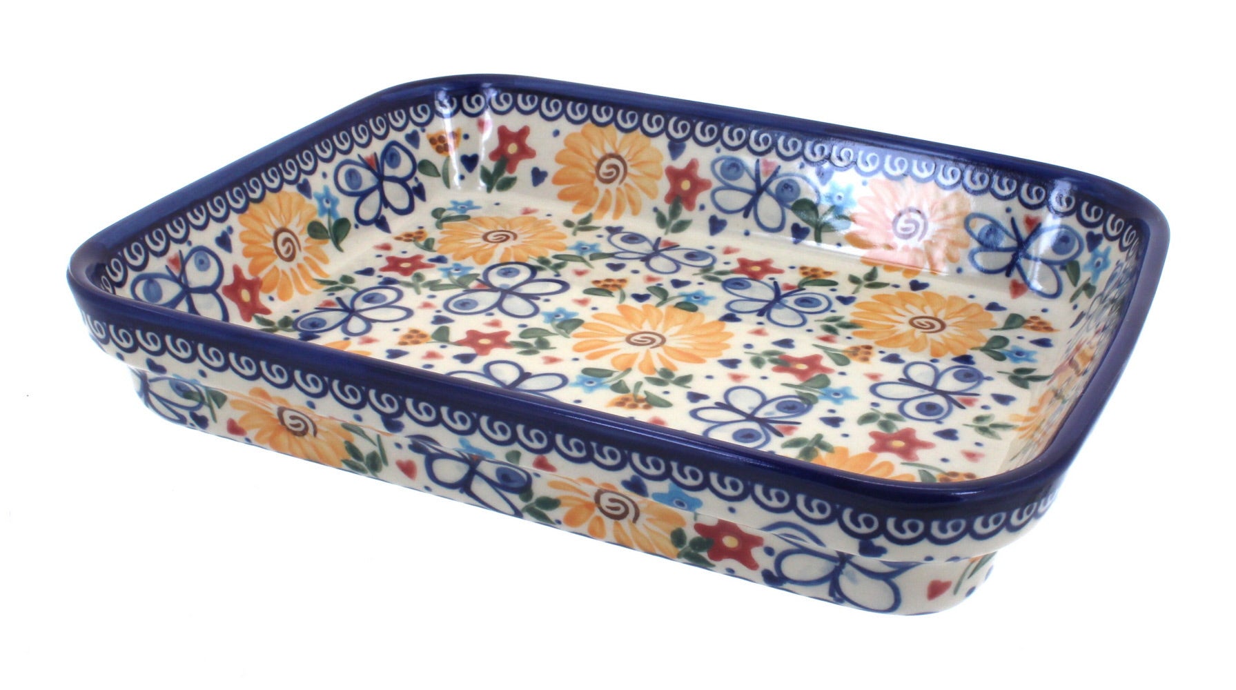 Vena Butterfly Small Bakeware — Polish Pottery