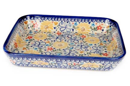 Detail image of Vena Butterfly Small Bakeware — Polish Pottery