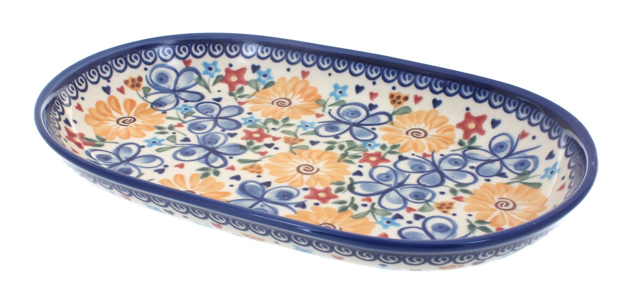 Vena Butterfly Medium Serving Piece — Polish Pottery