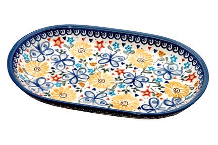 Vena Butterfly Medium Serving Piece — Polish Pottery