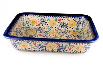 Detail image of Vena Butterfly Large Bakeware — Polish Pottery
