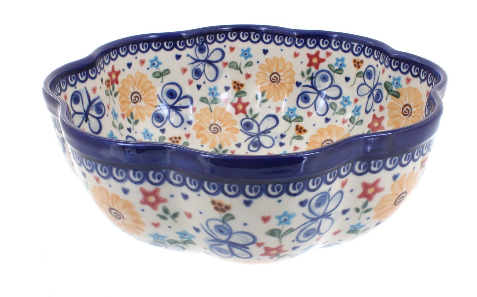 Vena Butterfly Large Serving Piece — Polish Pottery