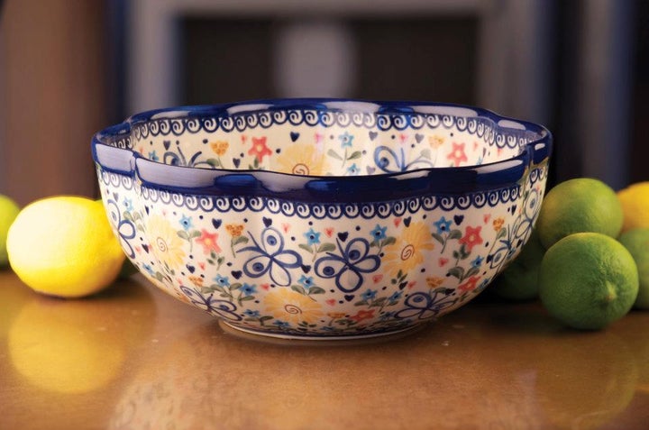 Vena Butterfly Large Serving Piece — Polish Pottery