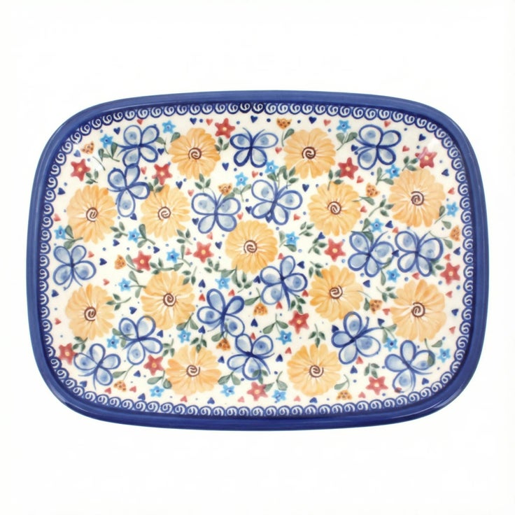 Detail image of Vena Butterfly Large Serving Piece — Polish Pottery