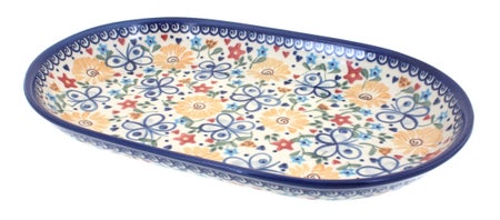 Vena Butterfly Large Serving Piece — Polish Pottery