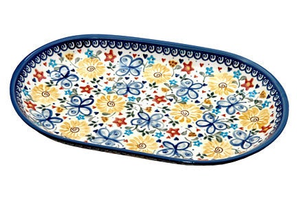 Detail image of Vena Butterfly Large Serving Piece — Polish Pottery