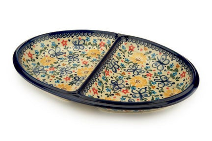 Detail image of Vena Butterfly Large Serving Piece — Polish Pottery