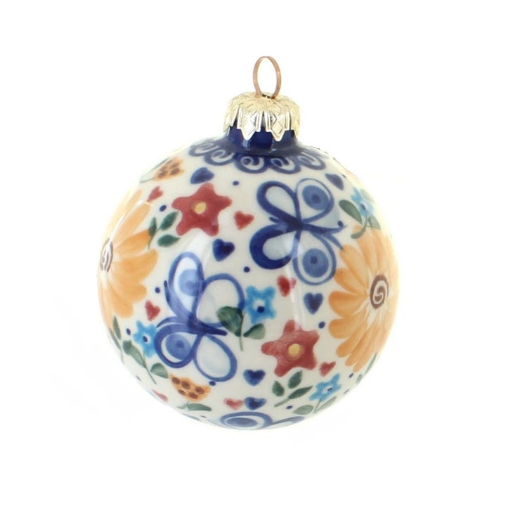 Vena Butterfly Large Christmas Ball — Polish Pottery