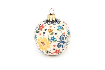 Vena Butterfly Large Christmas Ball — Polish Pottery