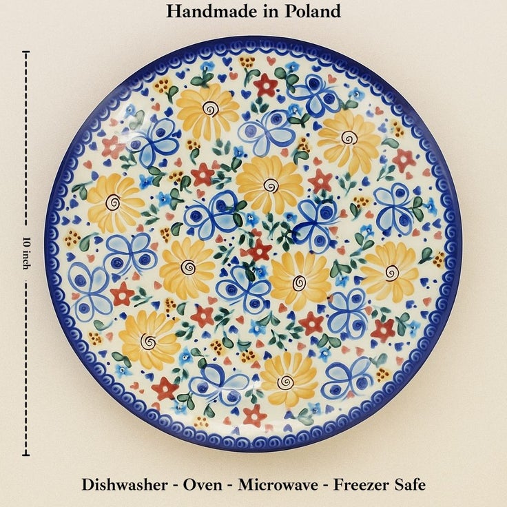 Detail image of Vena Butterfly Dining Plates & Bowls — Polish Pottery