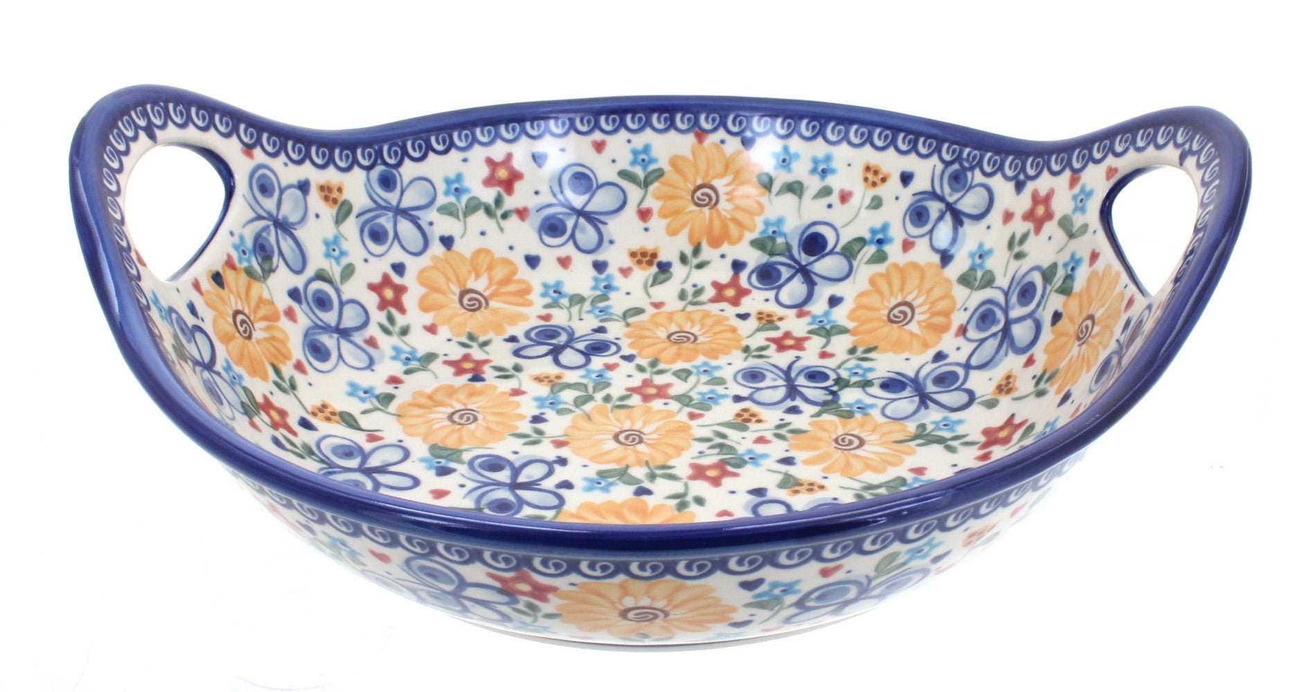Vena Butterfly Large Serving Piece — Polish Pottery