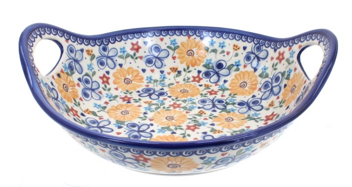 Vena Butterfly Large Serving Piece — Polish Pottery