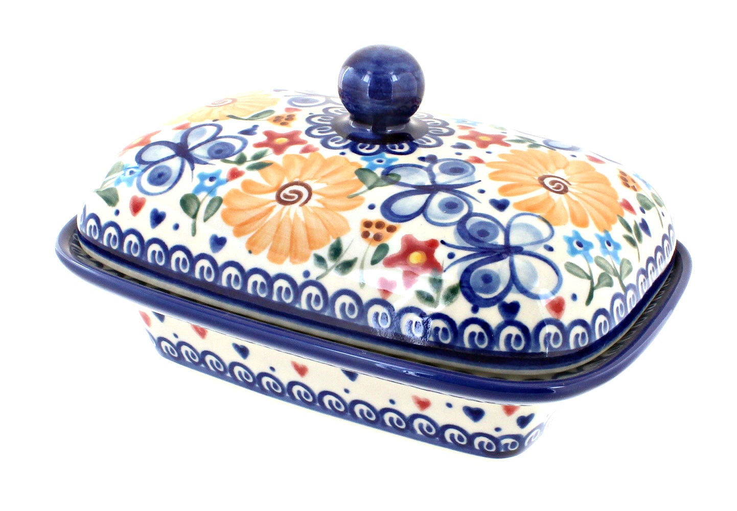 Vena Butterfly Butter Dish — Polish Pottery