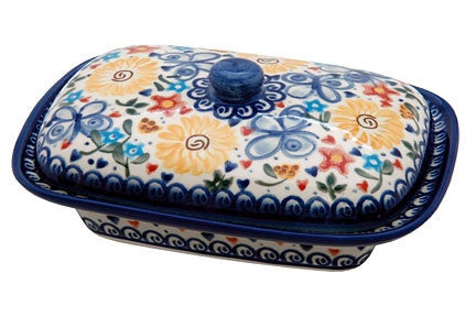 Detail image of Vena Butterfly Butter Dish — Polish Pottery