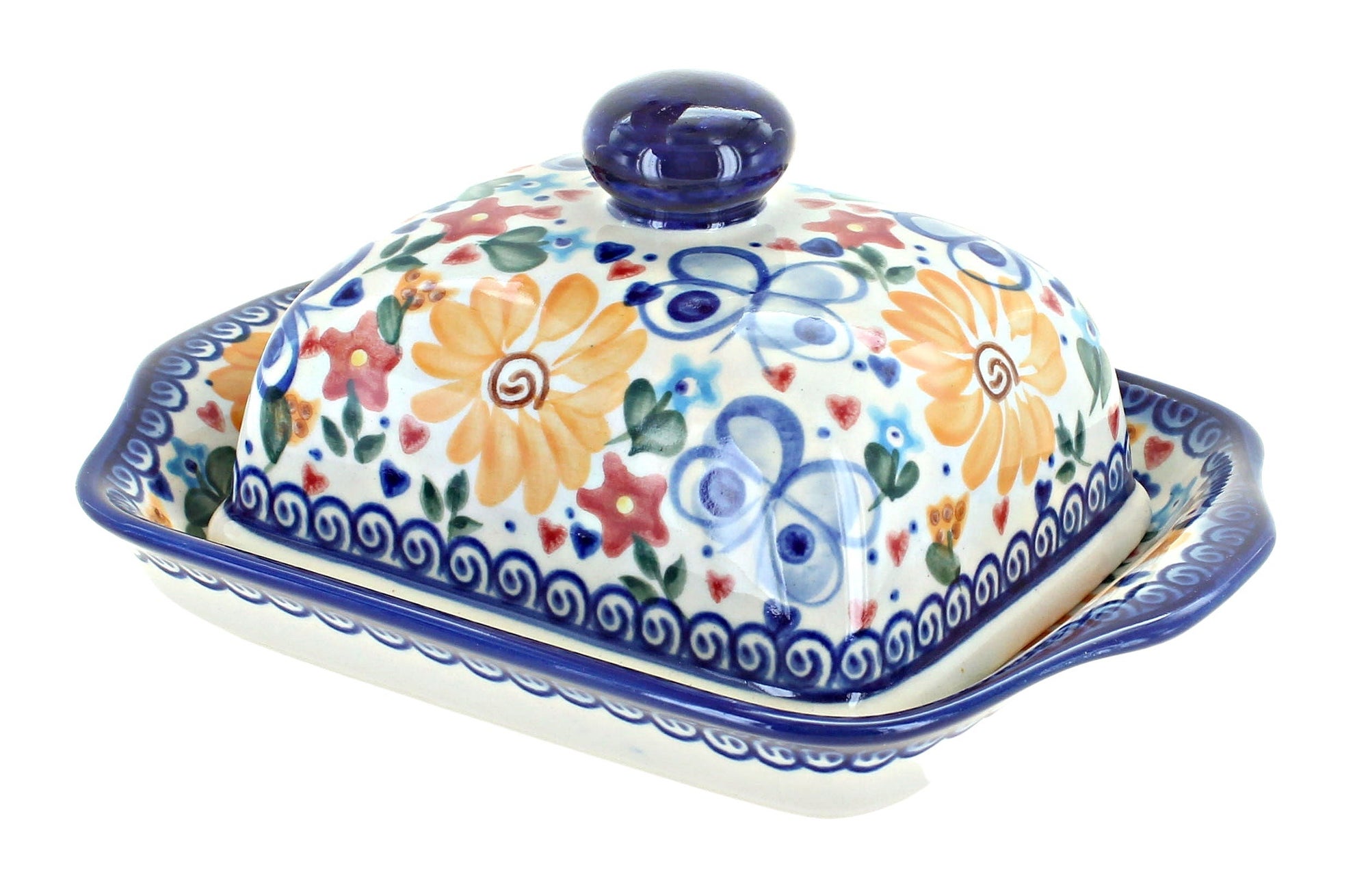 Vena Butterfly Butter Dish — Polish Pottery