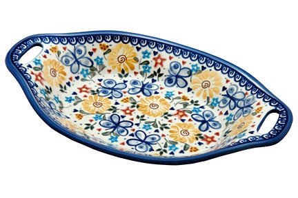 Vena Butterfly Medium Serving Piece — Polish Pottery