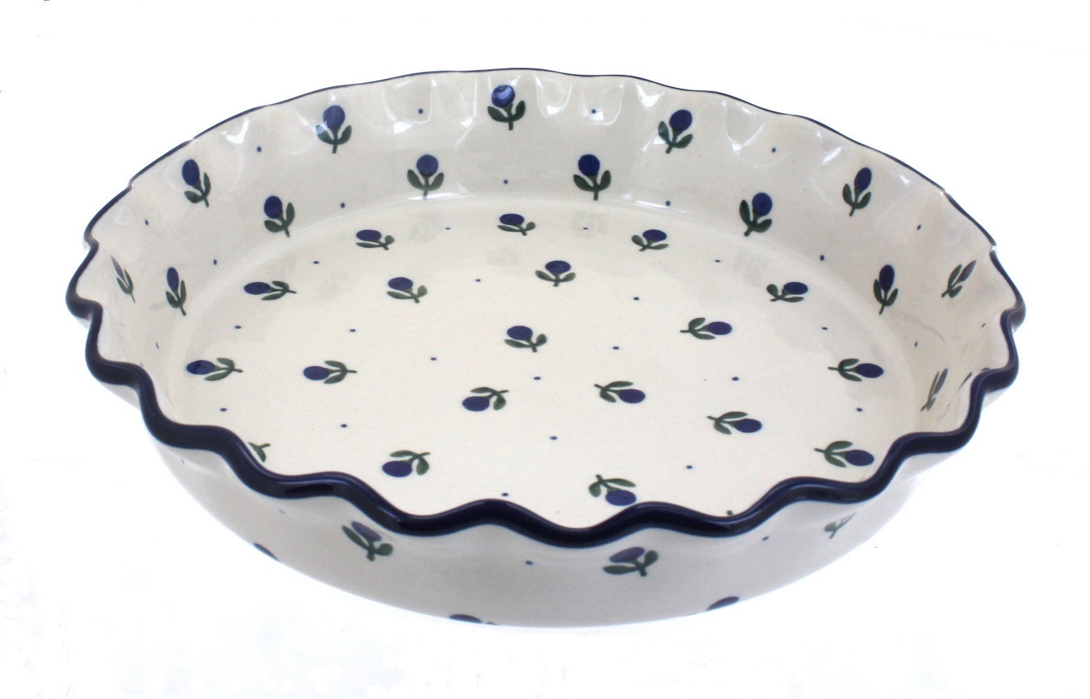 Ceramika Artystyczna Blueberry Pie Plate — Polish Pottery