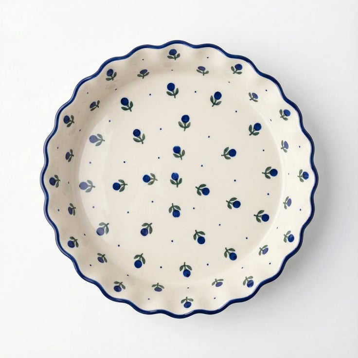Detail image of Ceramika Artystyczna Blueberry Pie Plate — Polish Pottery