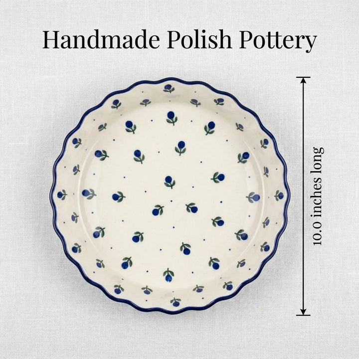 Ceramika Artystyczna Blueberry Pie Plate — Polish Pottery