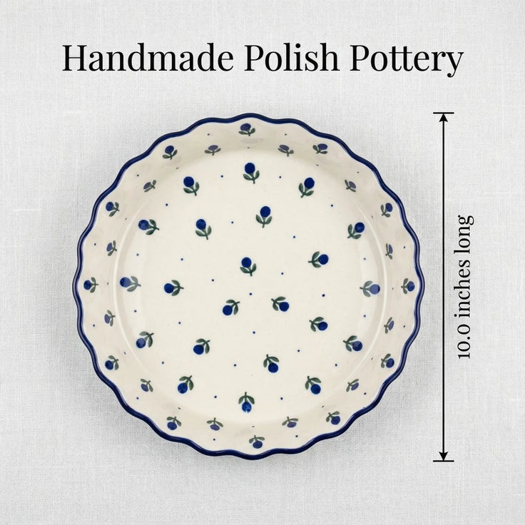 Detail image of Ceramika Artystyczna Blueberry Pie Plate — Polish Pottery