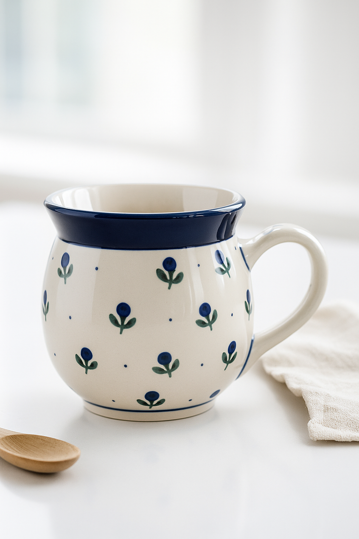 Detail image of Ceramika Artystyczna Blueberry Mug — Polish Pottery