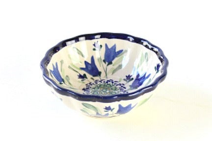 Detail image of Zaklady Blue Tulip Petite Bowl/Dish — Polish Pottery