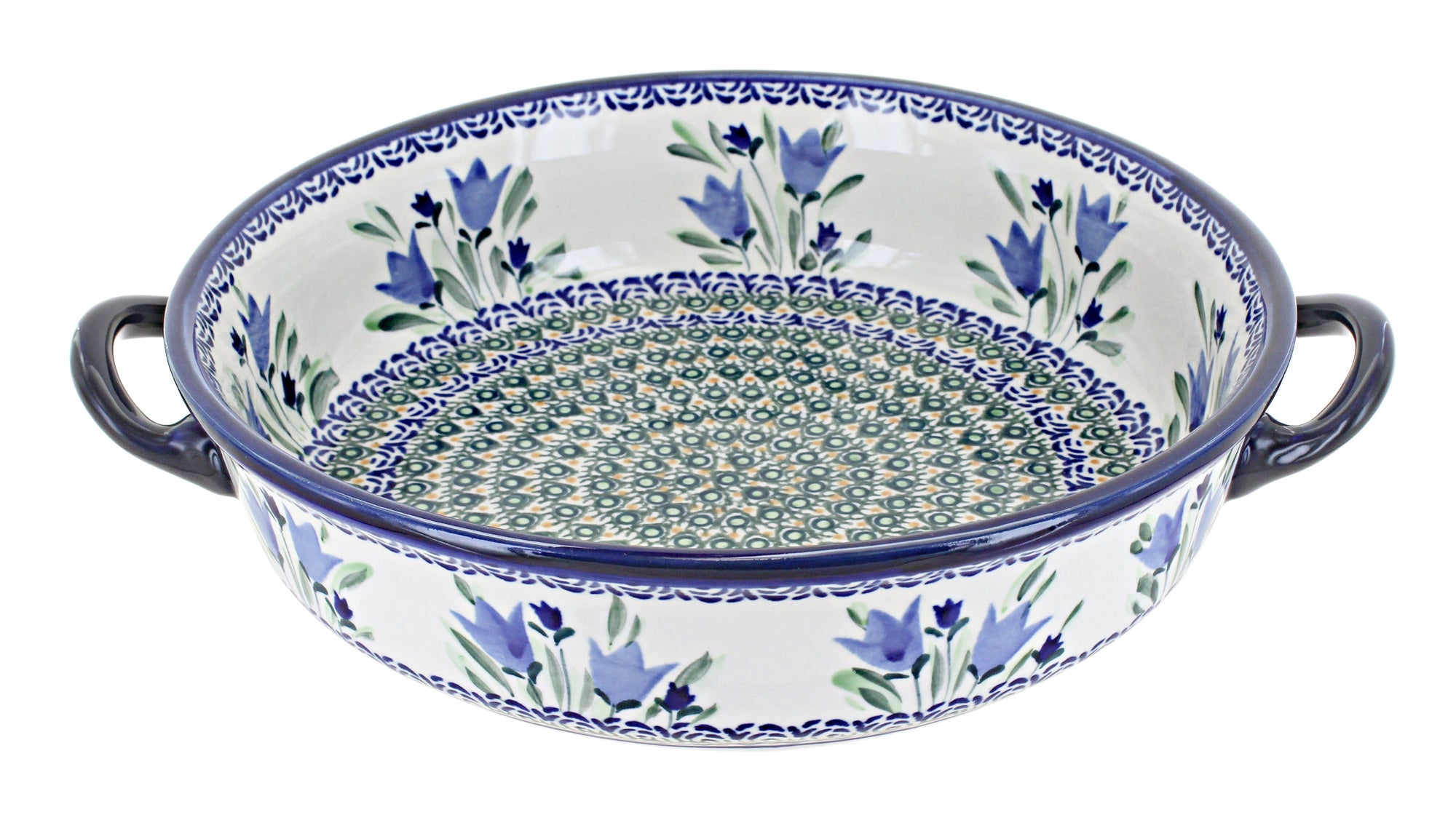 Zaklady Blue Tulip Medium Bakeware — Polish Pottery