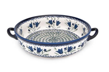 Detail image of Zaklady Blue Tulip Medium Bakeware — Polish Pottery