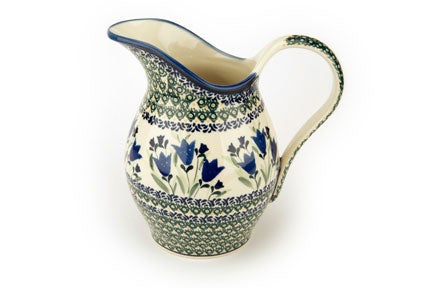 Zaklady Blue Tulip Pitcher — Polish Pottery