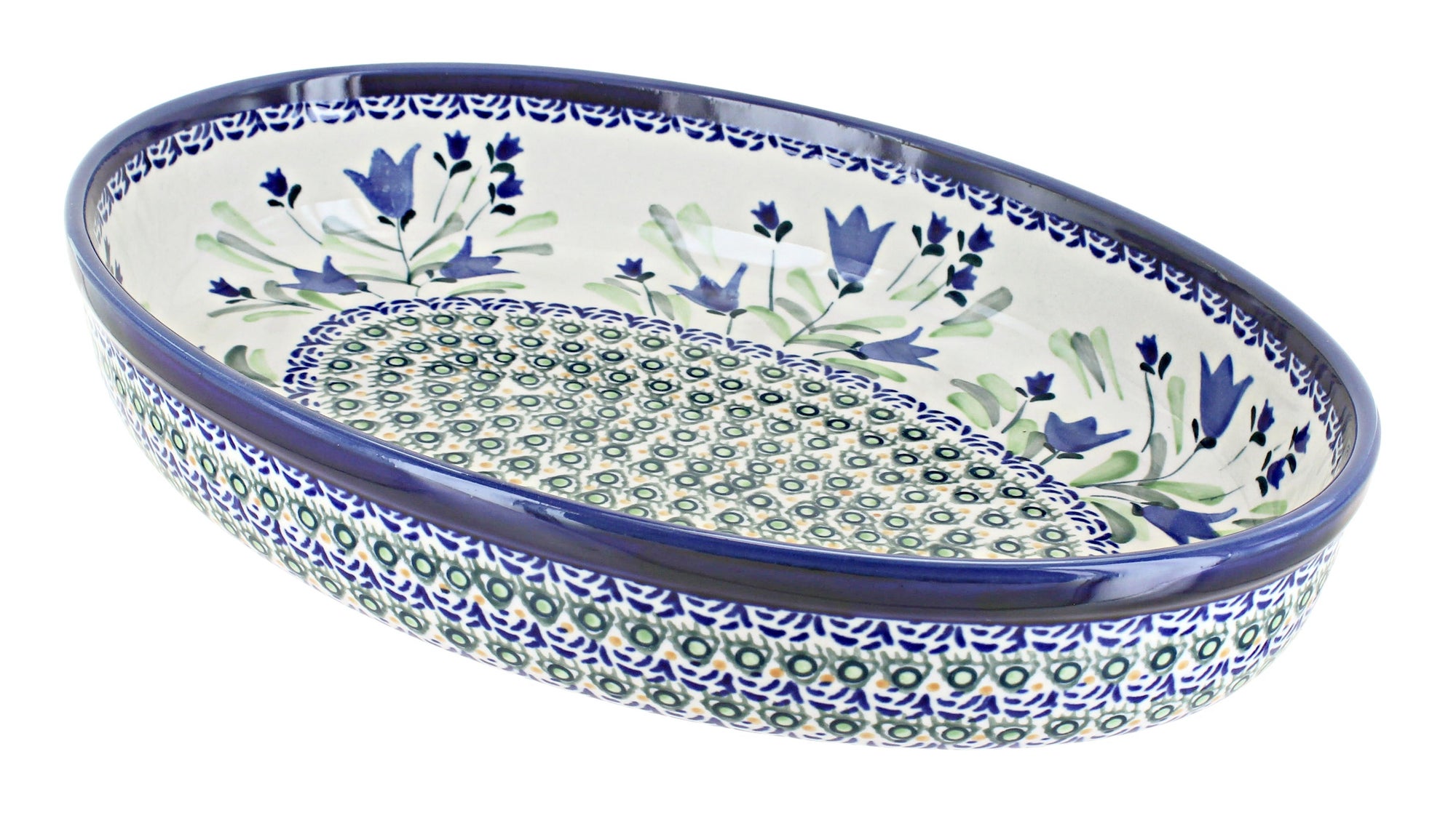 Zaklady Blue Tulip Medium Bakeware — Polish Pottery