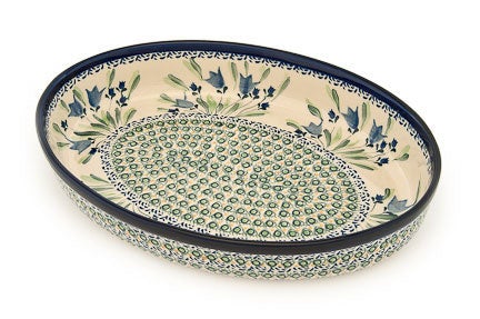Zaklady Blue Tulip Medium Bakeware — Polish Pottery