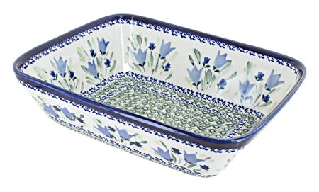 Zaklady Blue Tulip Medium Bakeware — Polish Pottery