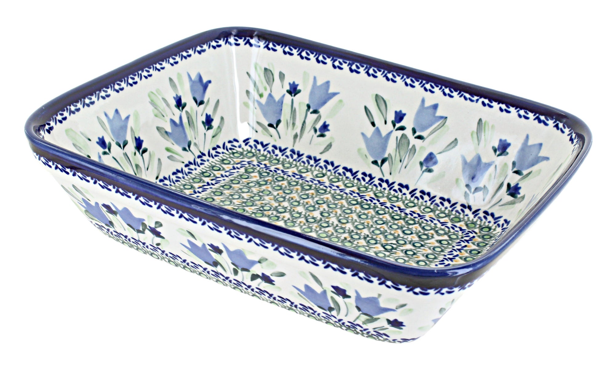 Zaklady Blue Tulip Medium Bakeware — Polish Pottery