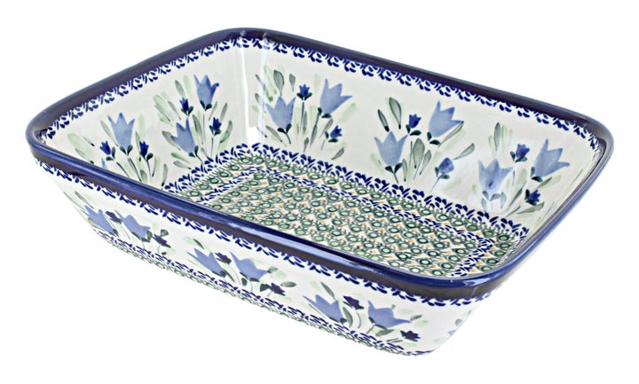 Zaklady Blue Tulip Medium Bakeware — Polish Pottery