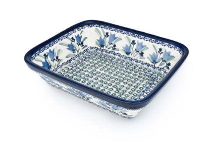 Zaklady Blue Tulip Medium Bakeware — Polish Pottery