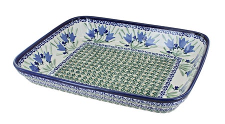 Zaklady Blue Tulip Medium Bakeware — Polish Pottery
