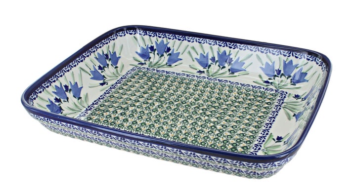 Zaklady Blue Tulip Medium Bakeware — Polish Pottery