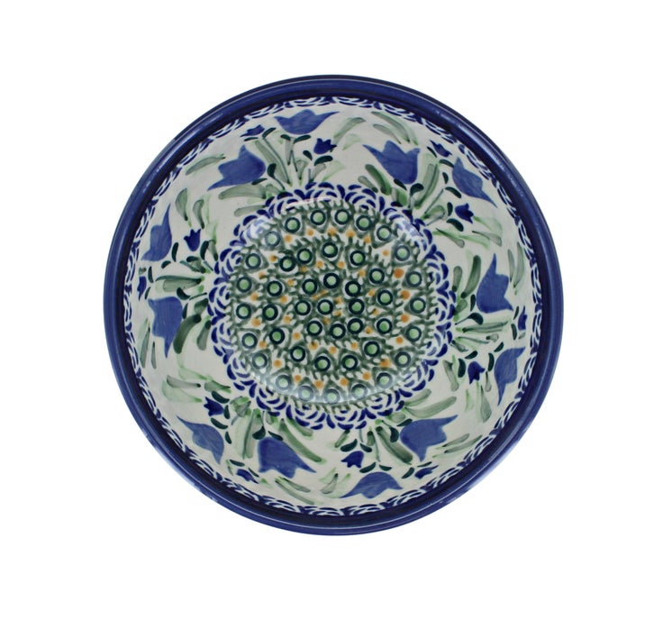 Detail image of Zaklady Blue Tulip Dining Plates & Bowls — Polish Pottery