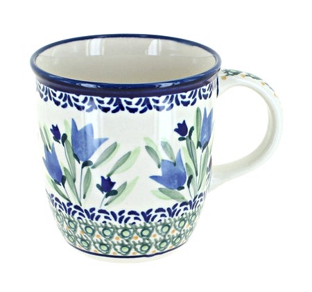 Zaklady Blue Tulip Mug — Polish Pottery