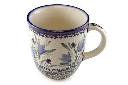 Zaklady Blue Tulip Mug — Polish Pottery