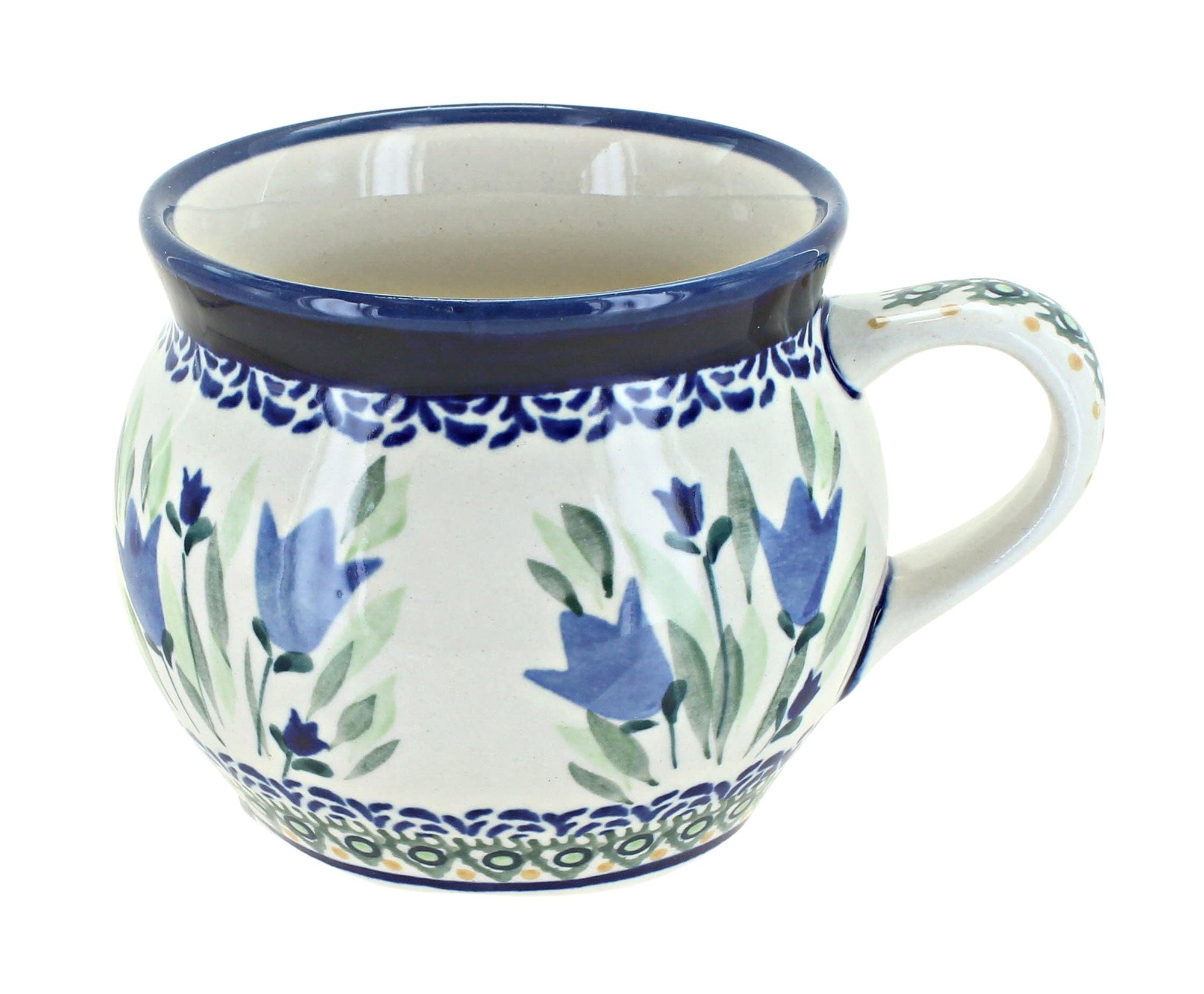 Zaklady Blue Tulip Mug — Polish Pottery