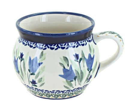 Zaklady Blue Tulip Mug — Polish Pottery