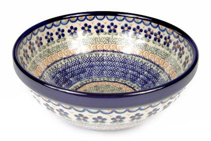 Detail image of Vena Aztec Flower Small Serving Piece — Polish Pottery